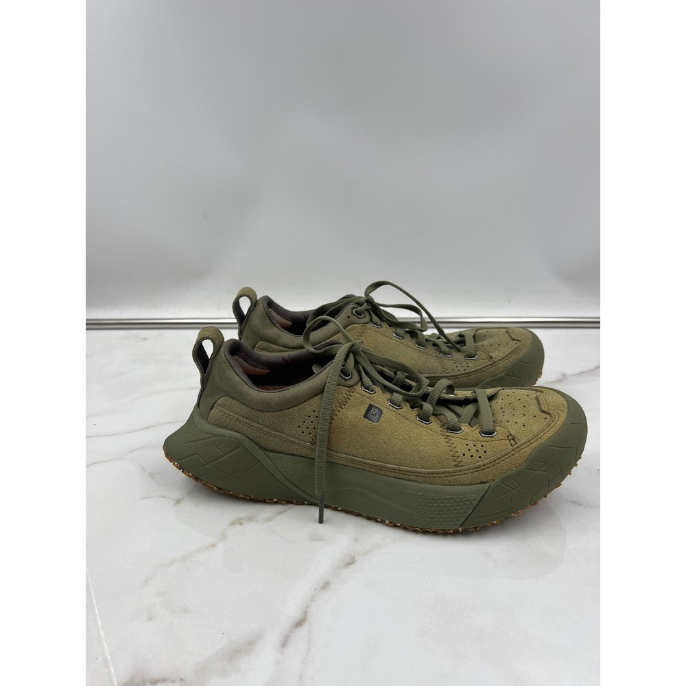 Deckers X Lab Sugarcane Shoes Womens Olive Green Suede Sneakers Size 7 - Picture 4 of 12